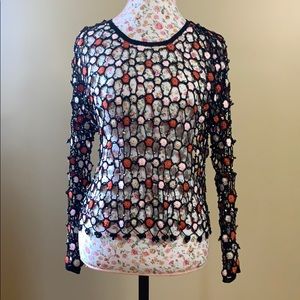 Beautiful beaded crochet top